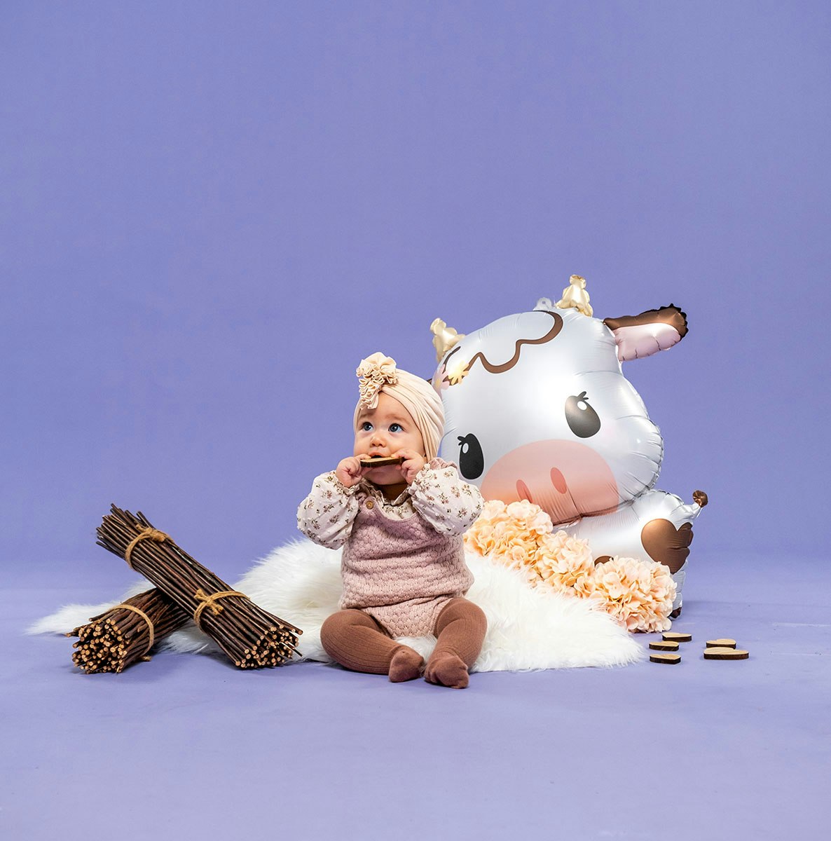 Folieballong Cute Cow 64cm