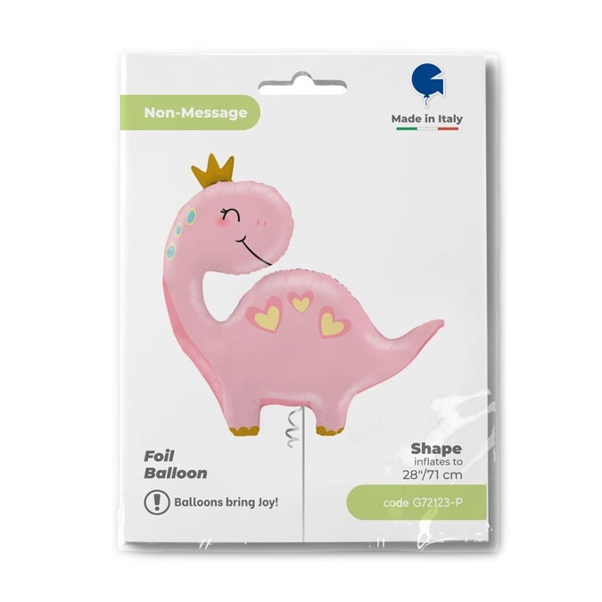 Folieballong Dino Rosa 71cm