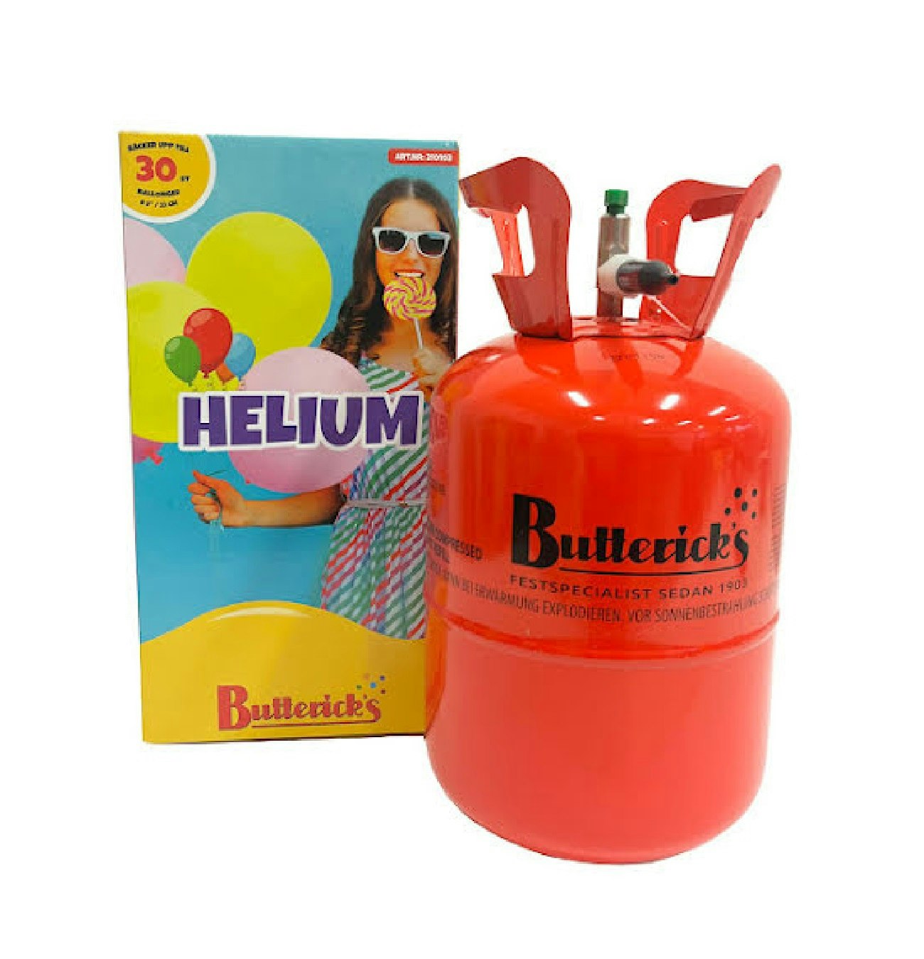 Helium på Tub - 3 Olika Storlekar