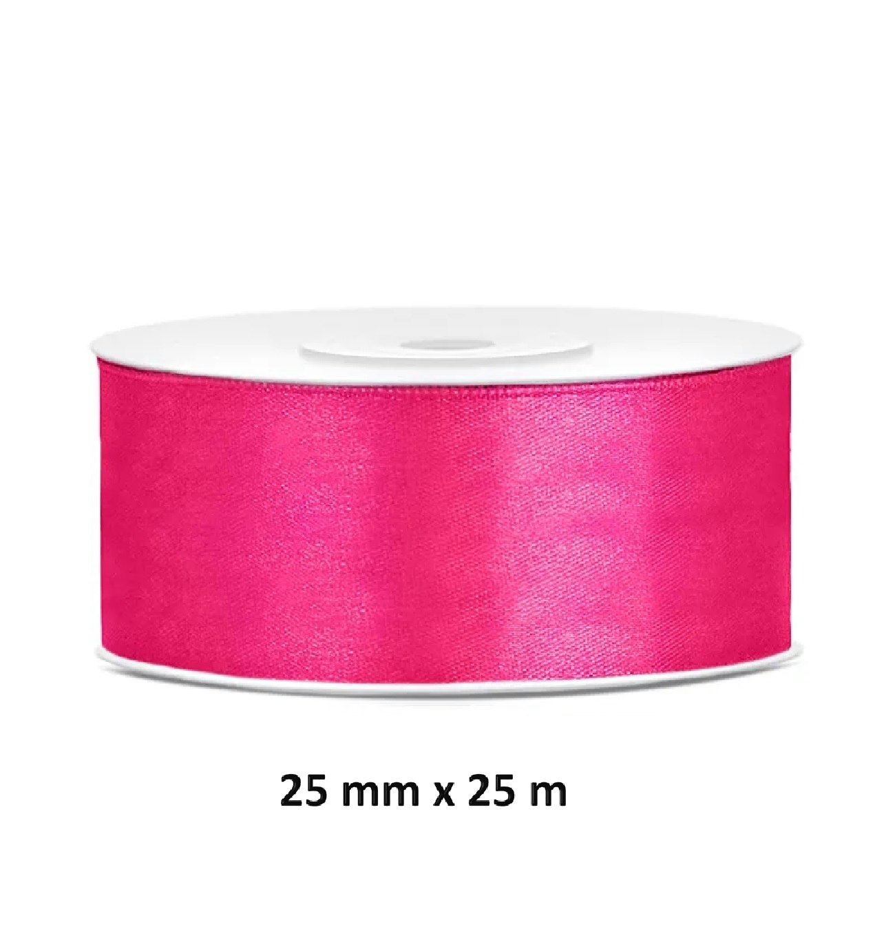 Satinband Mörkrosa