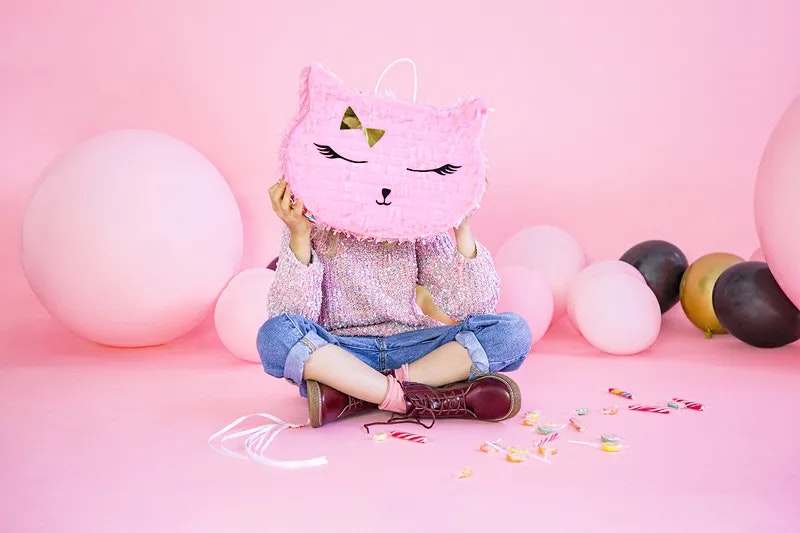 Pinata Katt Rosa