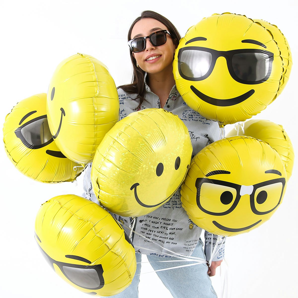 Folieballong Emoji Sunglasses 46cm