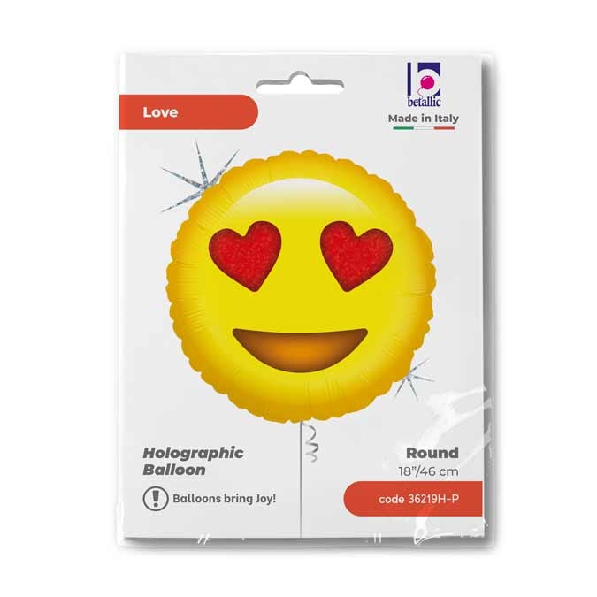 Folieballong Emoji Love 46cm