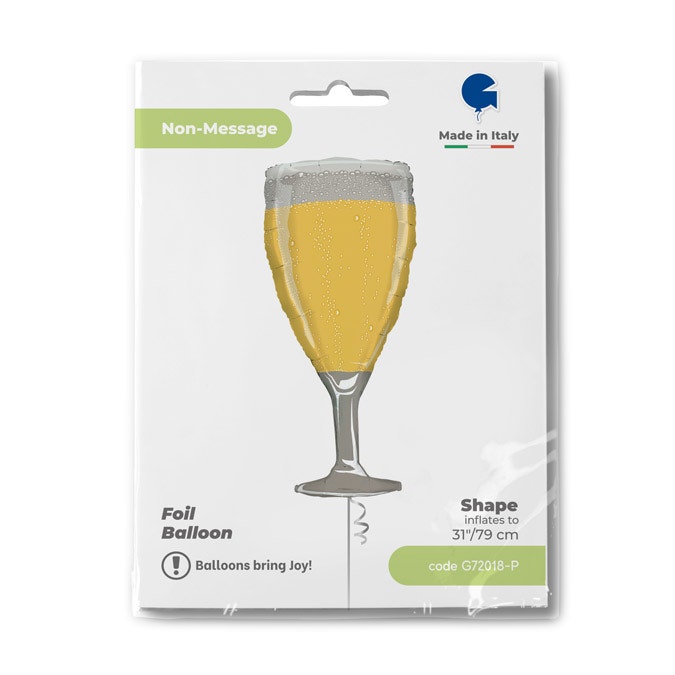 Folieballong Champagneglas 79cm