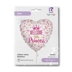 Folieballong Welcome Little Princess 46cm