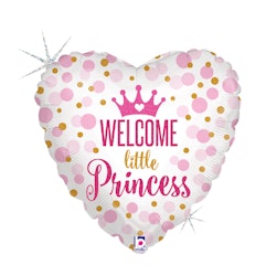 Folieballong Welcome Little Princess 46cm