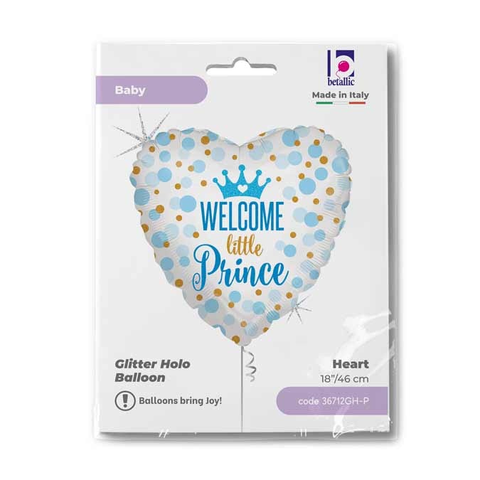 Folieballong Welcome Little Prince 46cm