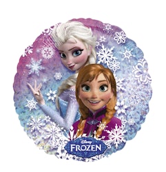 Folieballong Rund Frozen Anna & Elsa Holografisk 45cm