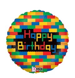 Folieballong Birthday Blocks 46cm