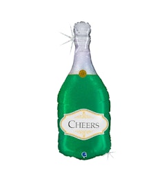 Folieballong Champagneflaska Cheers 81cm