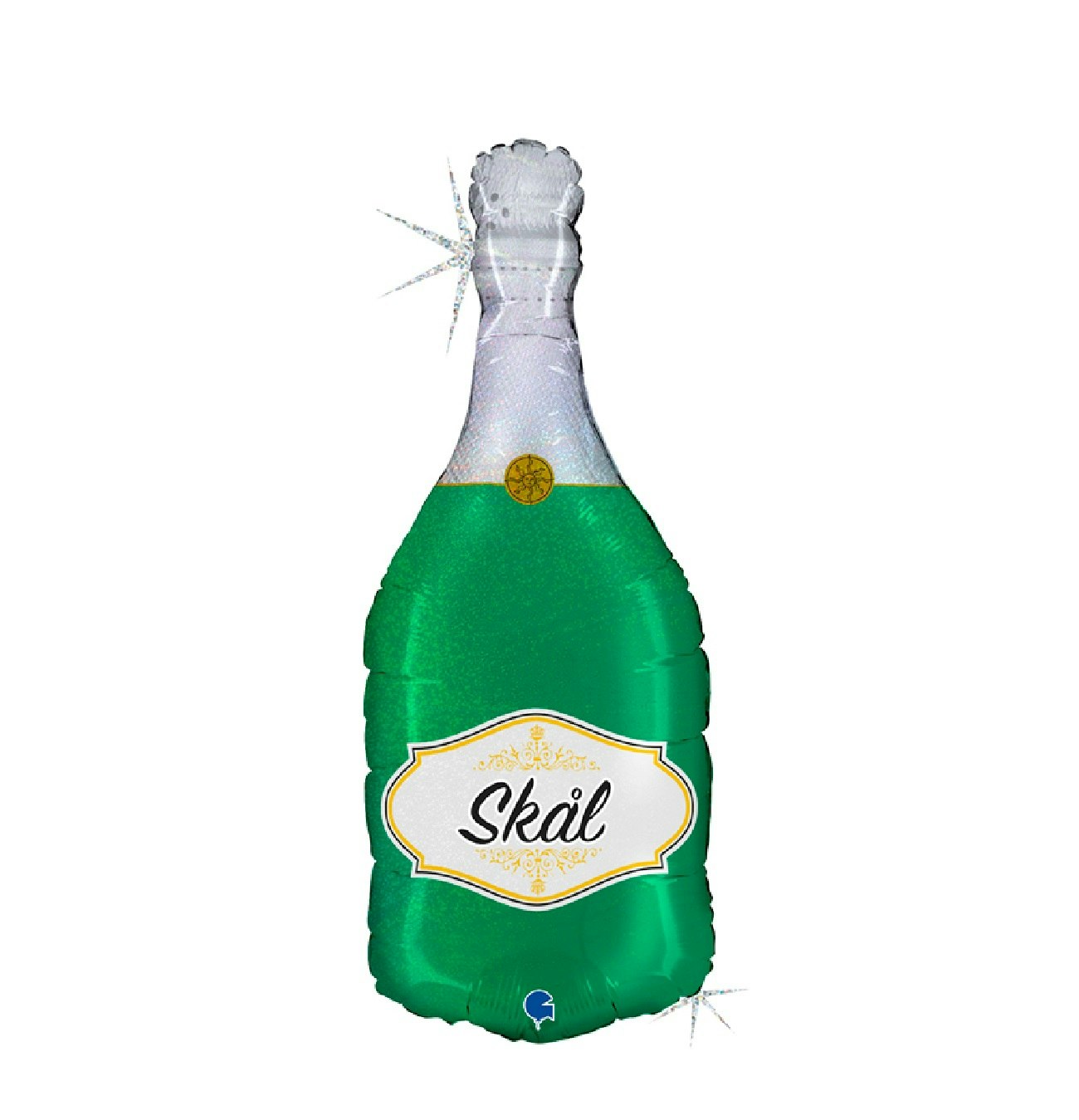 Folieballong Champagneflaska Skål 81cm