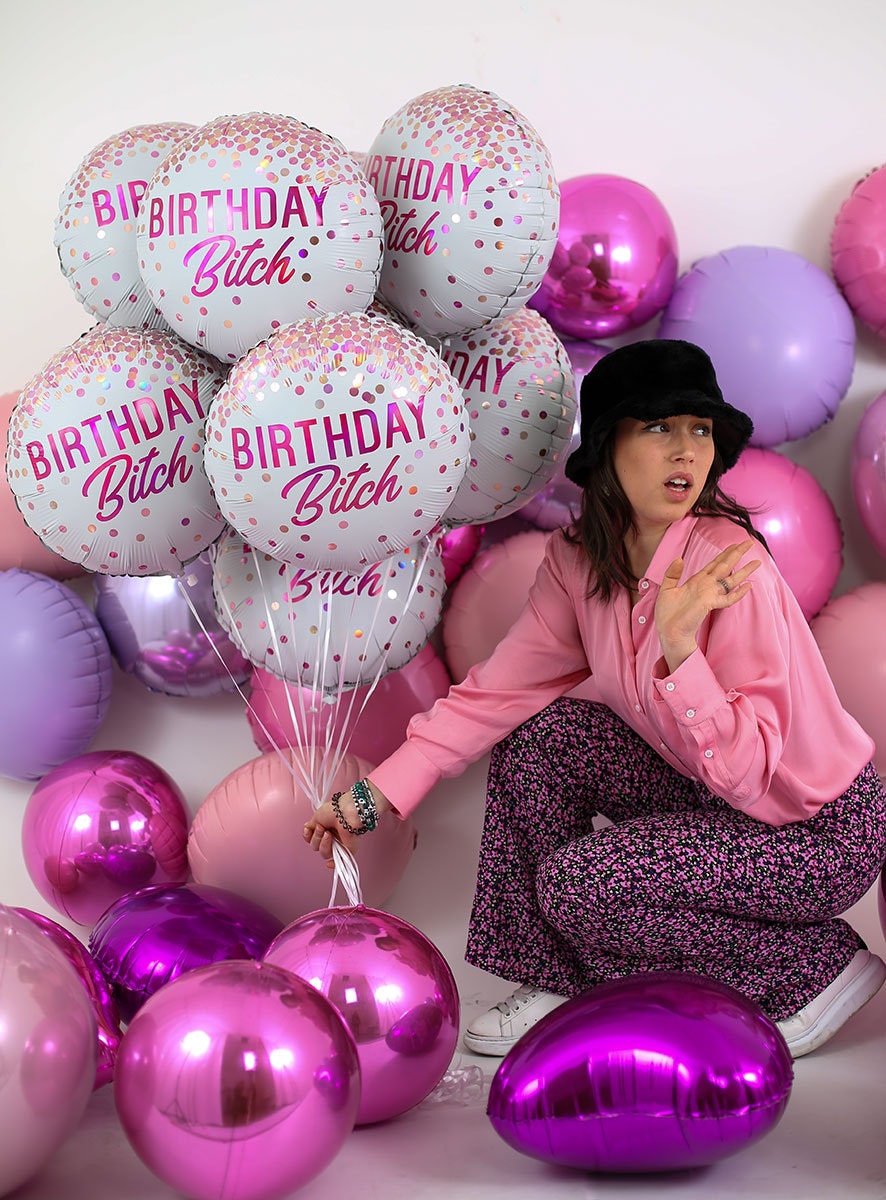 Folieballong Happy Birthday Bitch 46cm