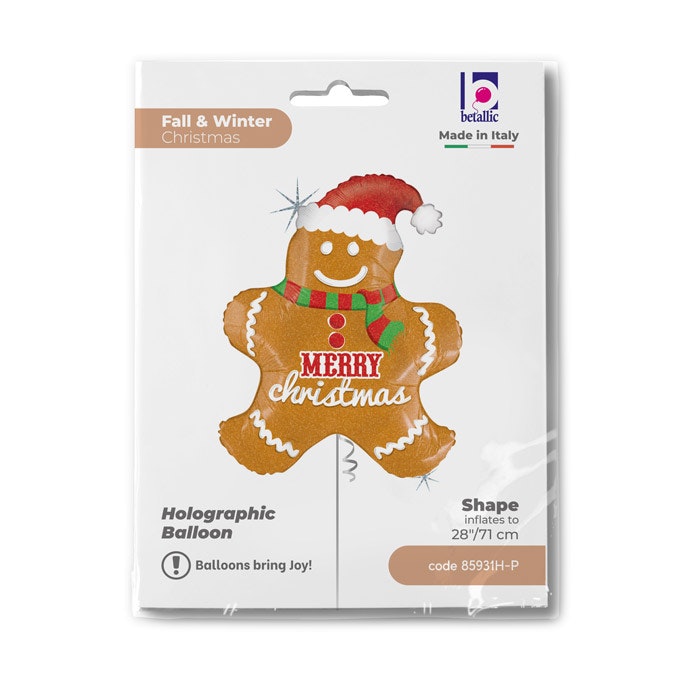 Folieballong Pepparkakstomte 71cm