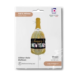 Folieballong Champagneflaska New Year 81cm