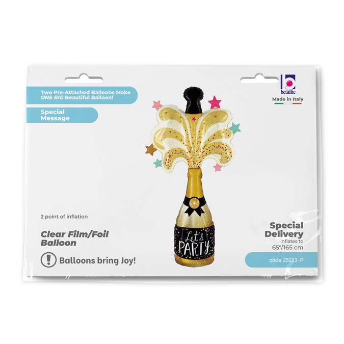 Folieballong Champagneflaska Party 165cm