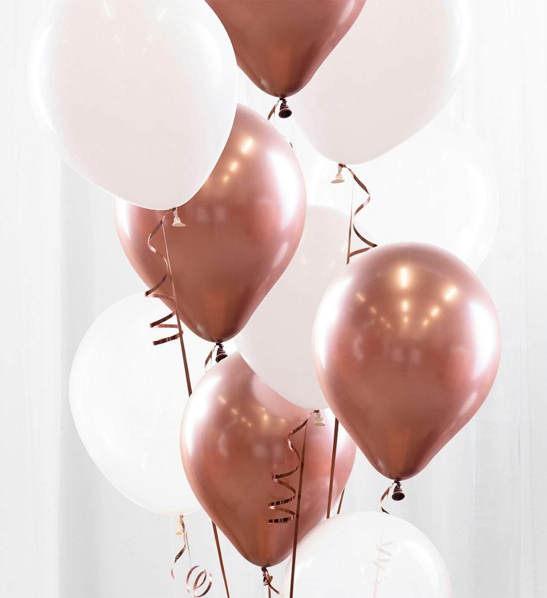 Ballongbukett Rosé Guld Krom