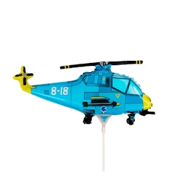 Folieballong Helikopter Blå 30cm