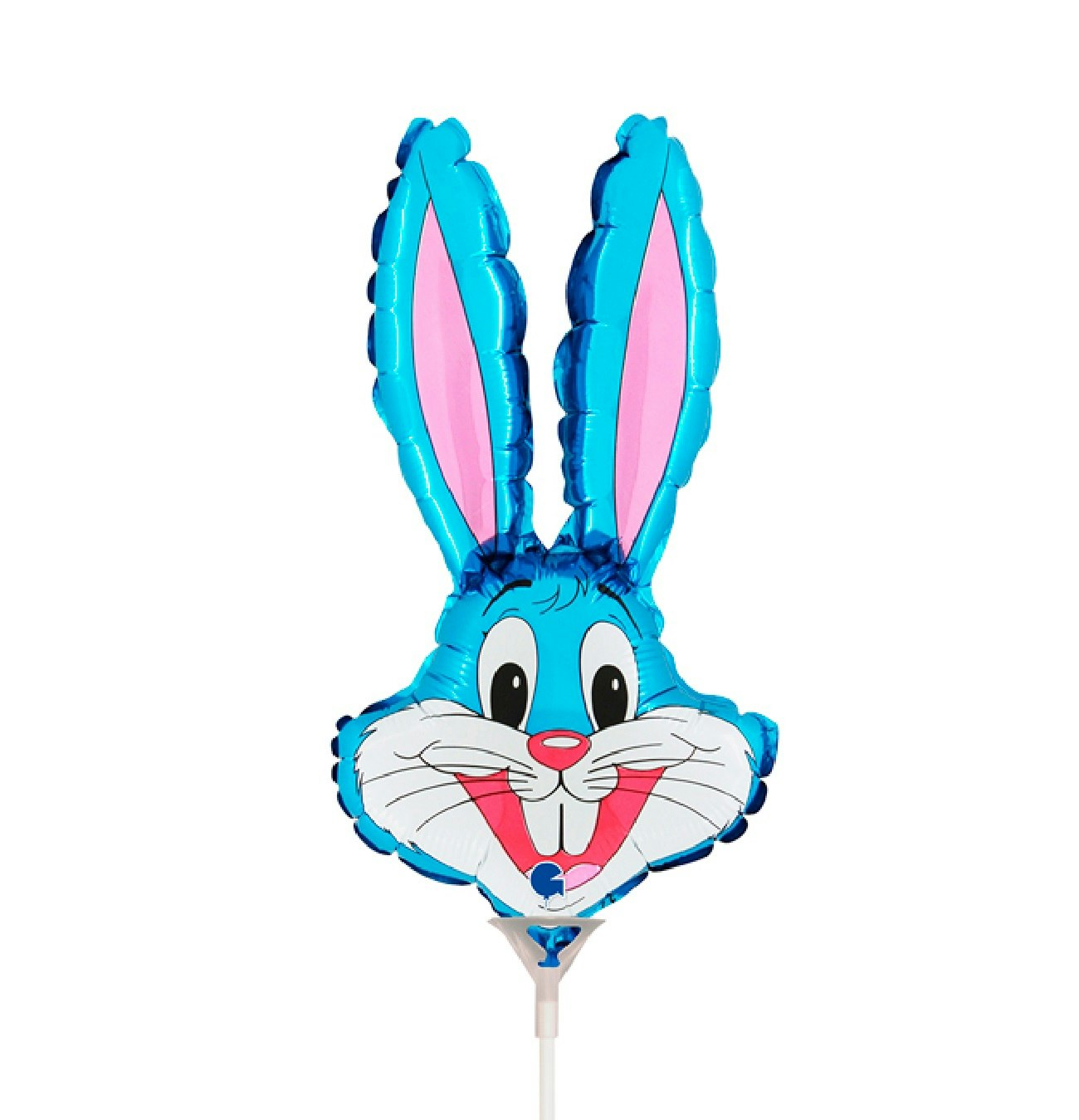 Folieballong Kaninhuvud Blå 30cm