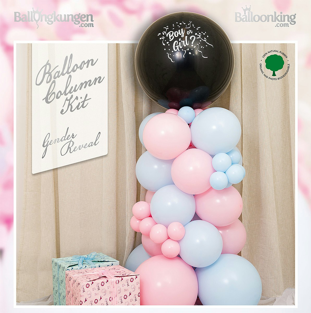 Ballongpelare Kit Gender Reveal