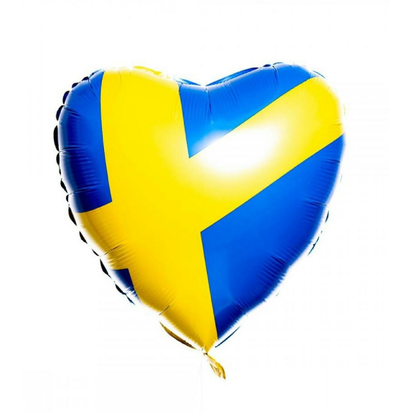 Folieballong Hjärtan Svenska Flaggan 45cm