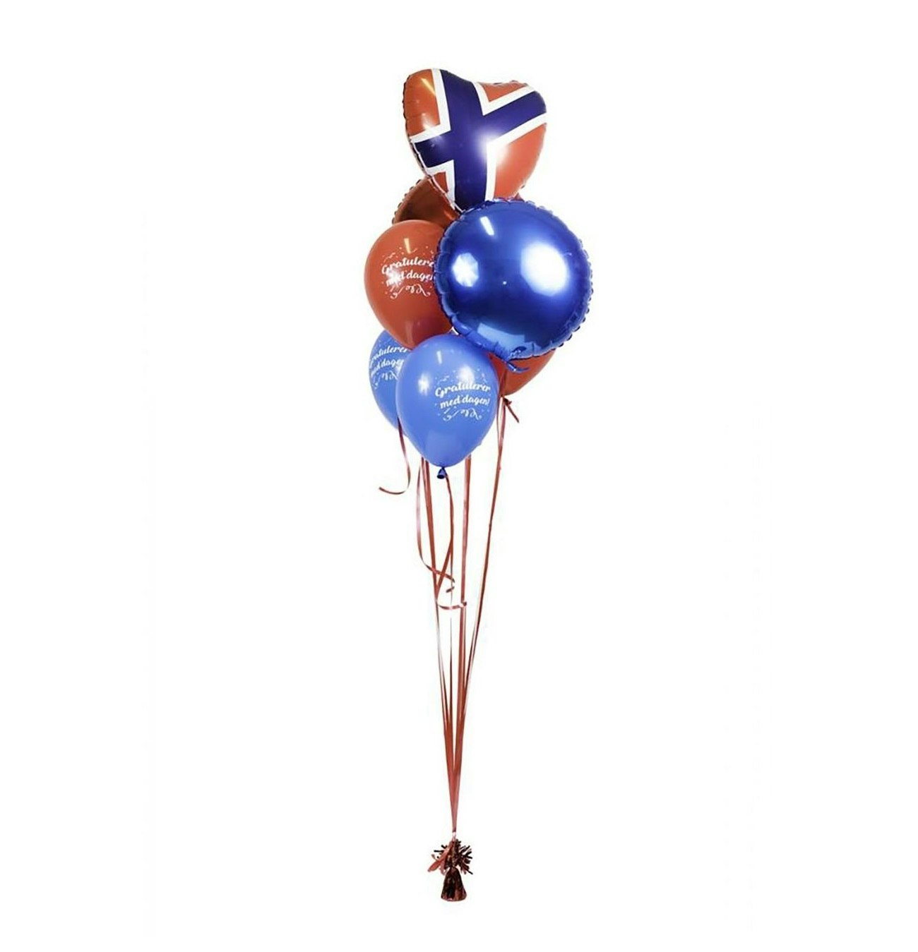 Ballongbukett Gratulerer Med Dagen Norge
