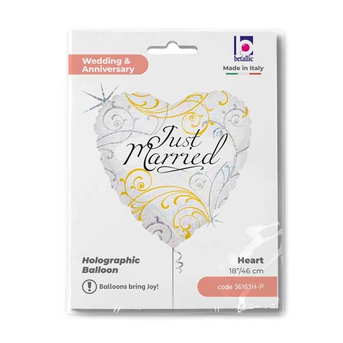 Folieballong Just Married 46cm
