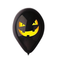 Latexballonger Halloween Pumpa Svart 30cm