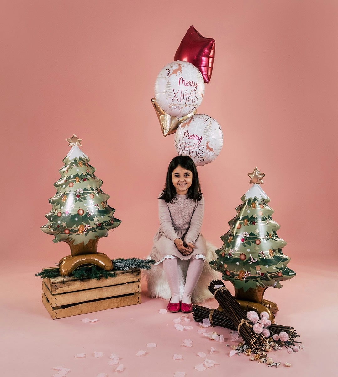 Folieballong Merry Xmas 46cm