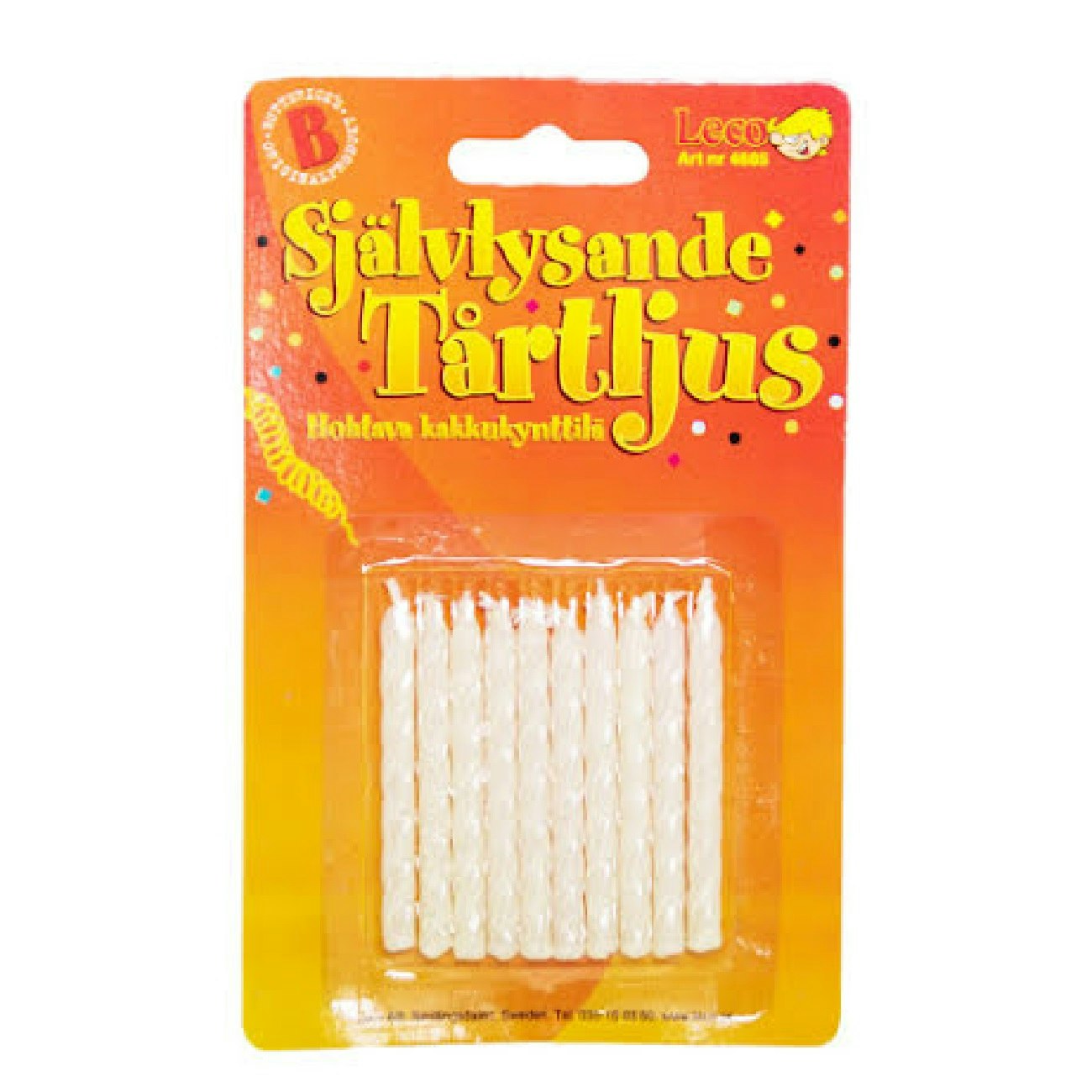 Tårtljus Självlysande Vit 12st