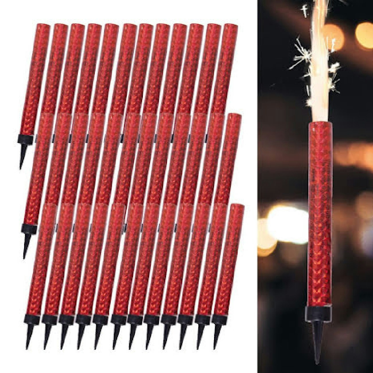 Isfacklor Röd 36-pack