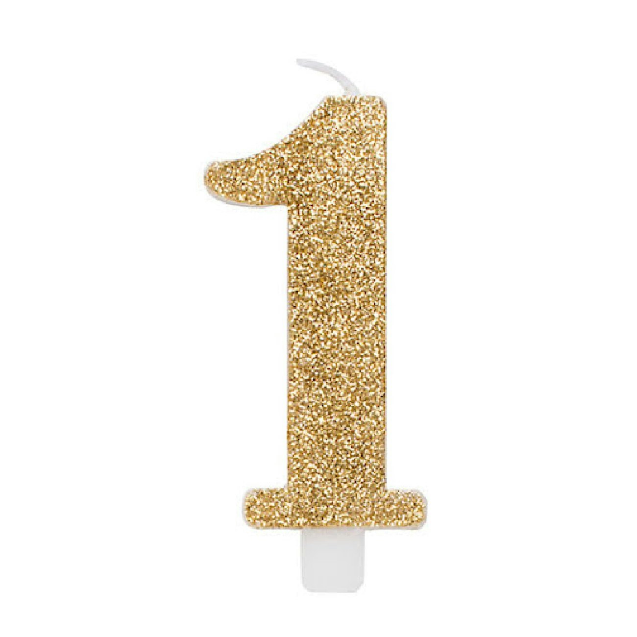 Tårtljus Siffra Guld Glitter