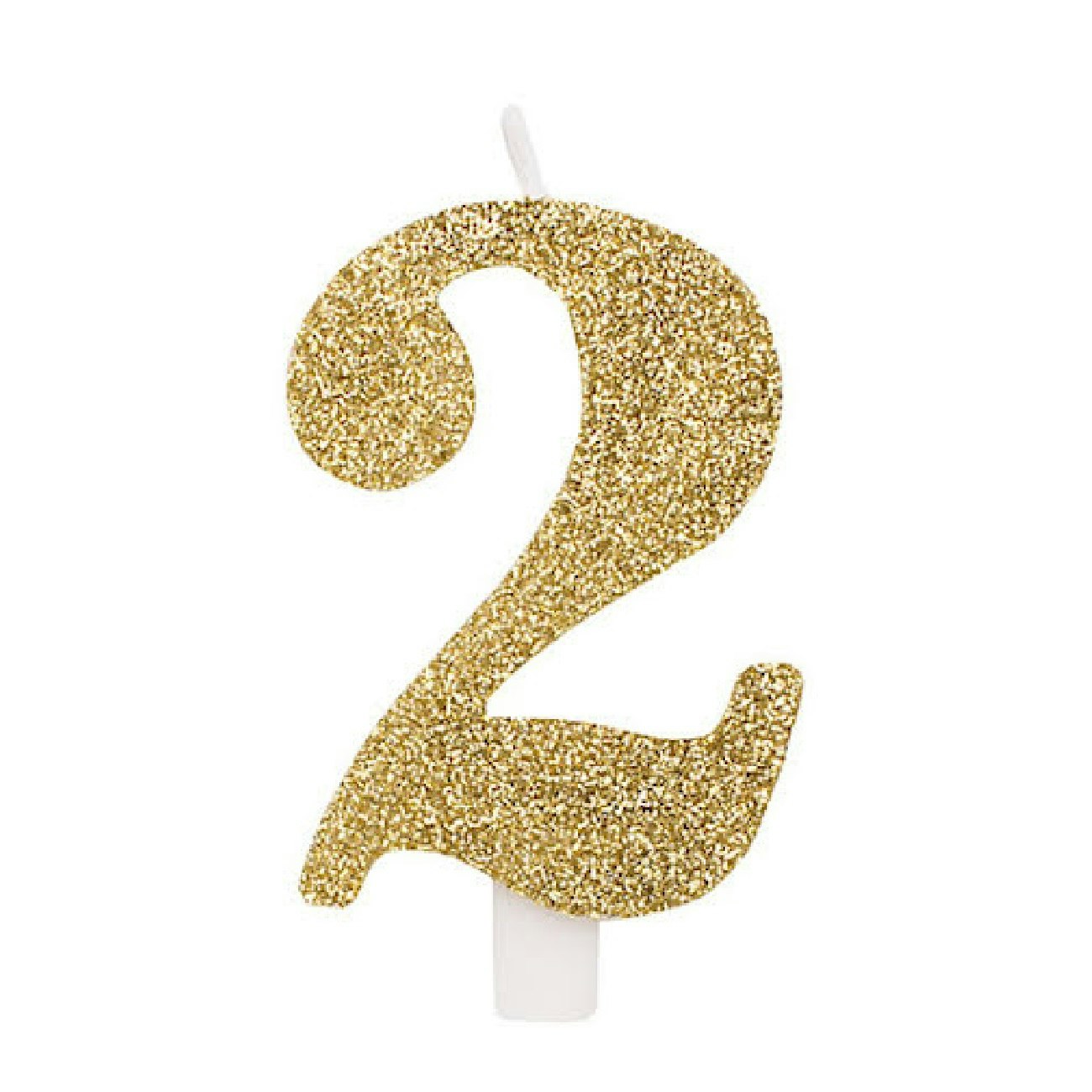 Tårtljus Siffra Guld Glitter