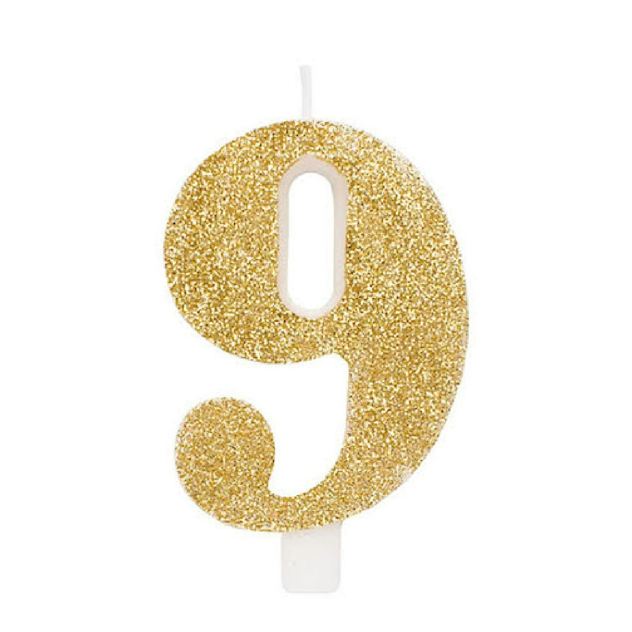 Tårtljus Siffra Guld Glitter