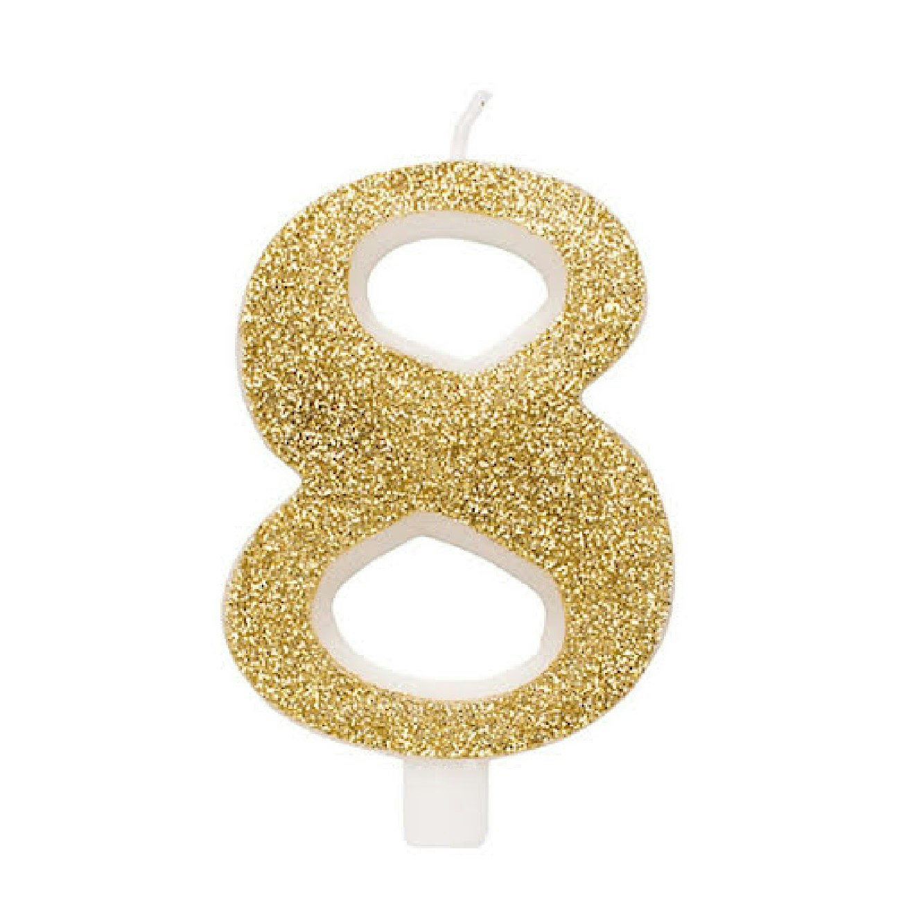 Tårtljus Siffra Guld Glitter