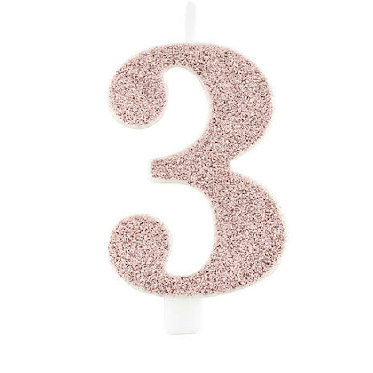 Tårtljus Siffra Rosé Glitter