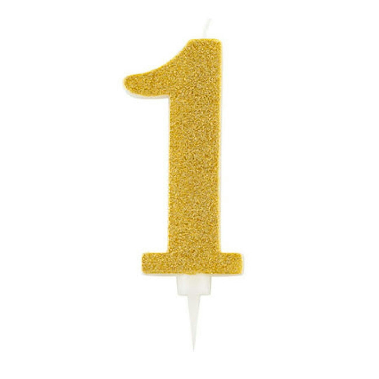 Tårtljus Siffra Guld Glitter