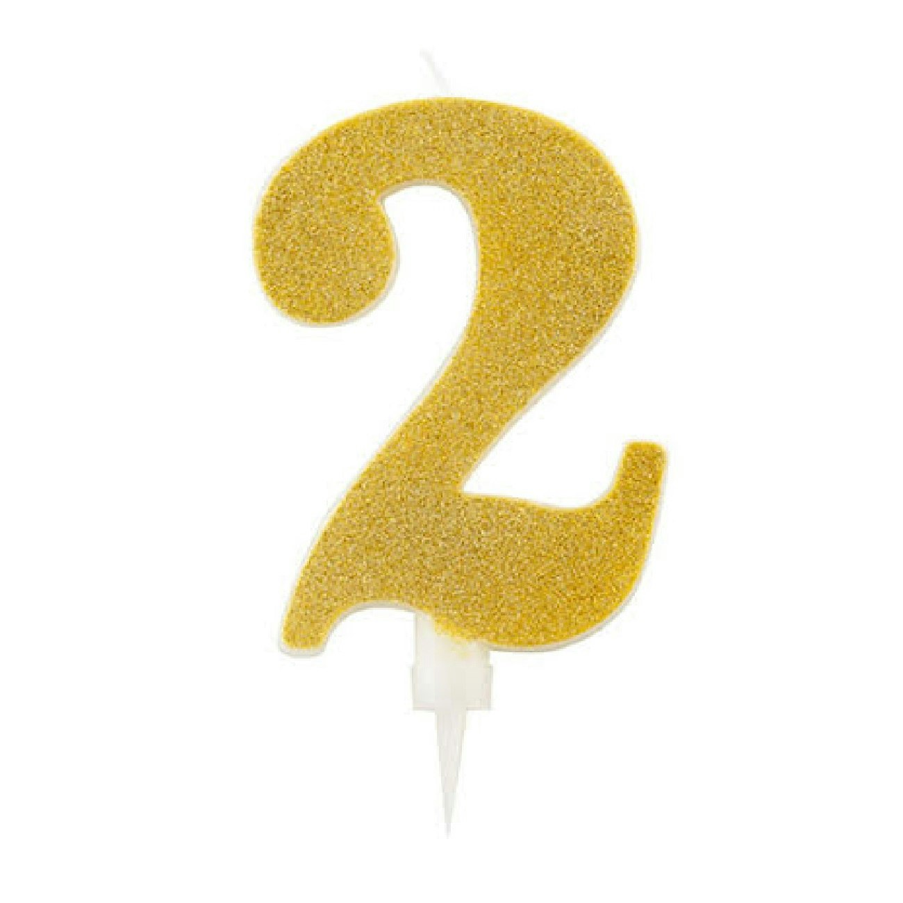 Tårtljus Siffra Guld Glitter