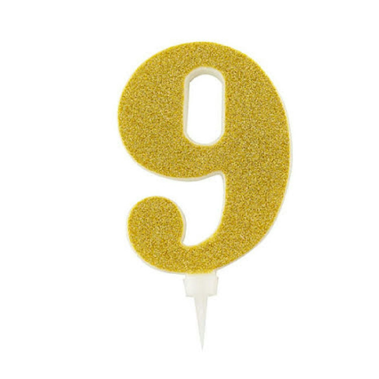 Tårtljus Siffra Guld Glitter