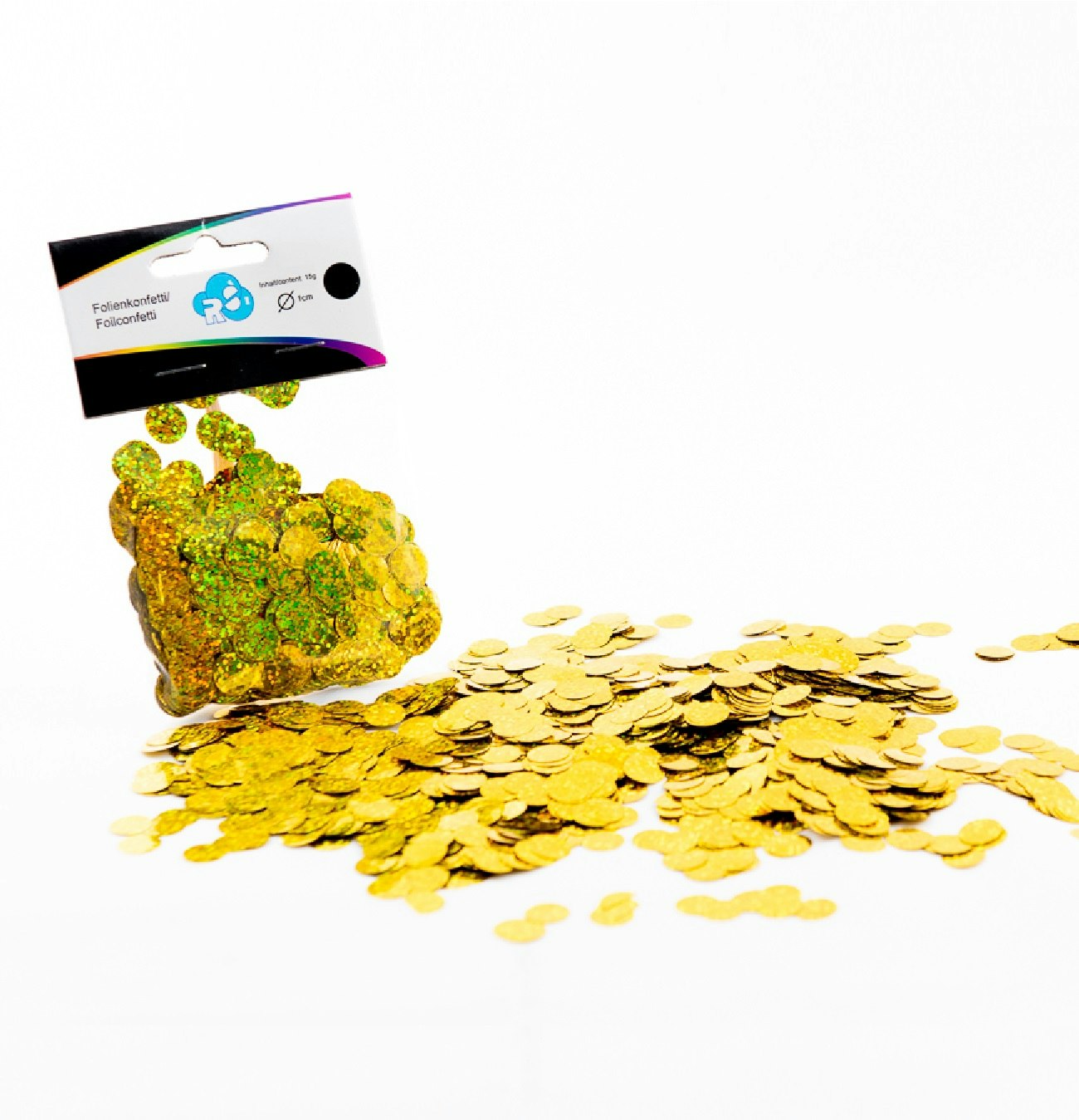 Ballongkonfetti Runda Holografisk Guld