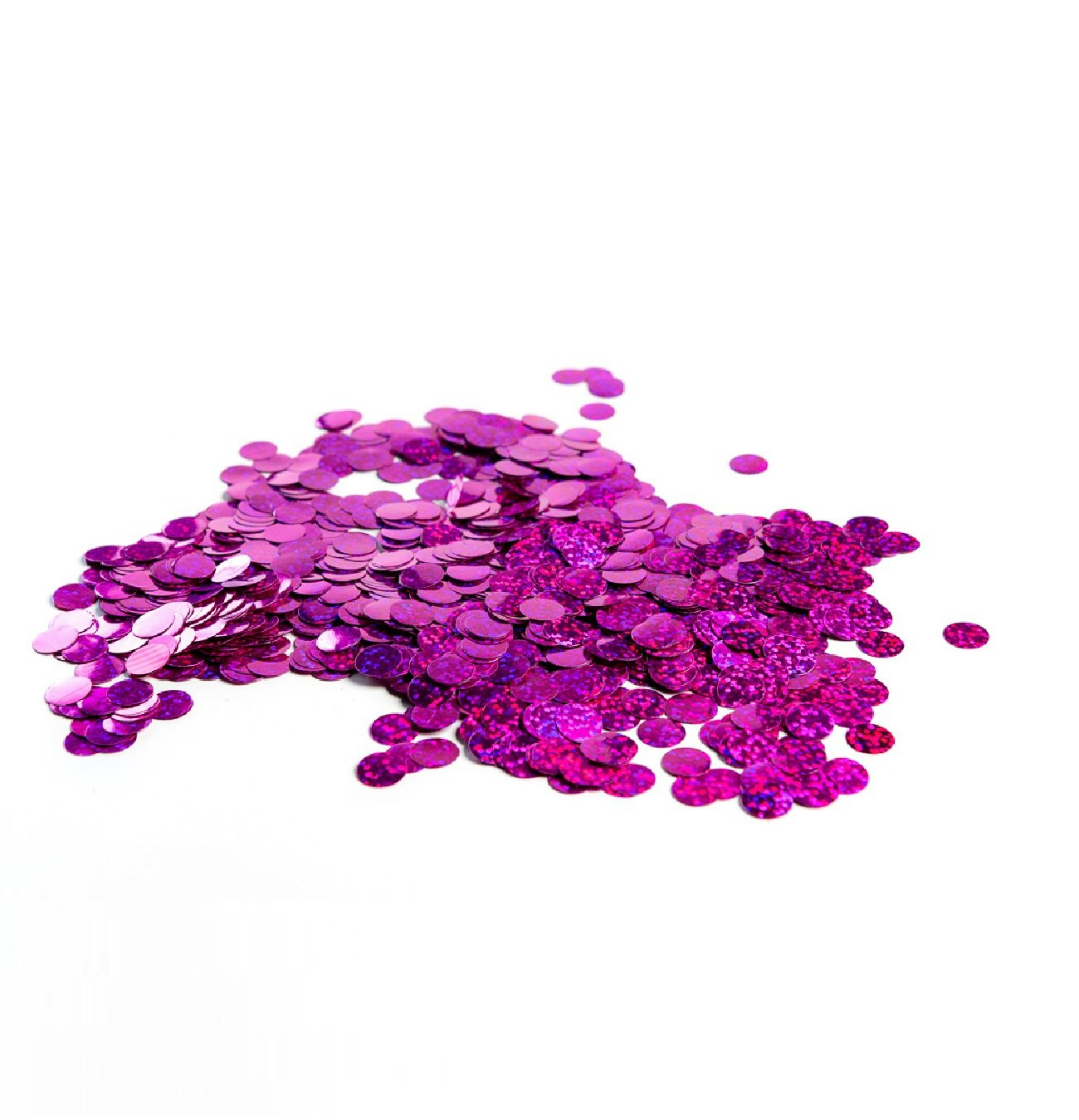 Ballongkonfetti Runda Holografisk Magenta