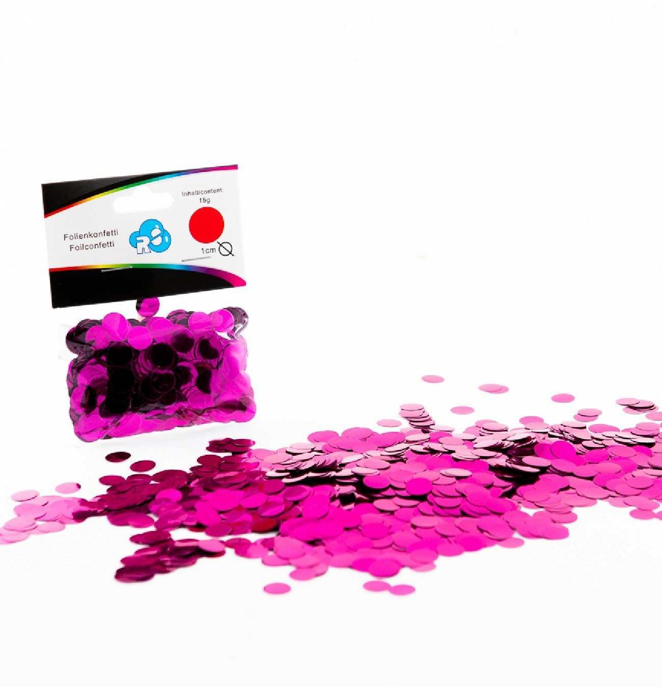 Ballongkonfetti Runda Magenta
