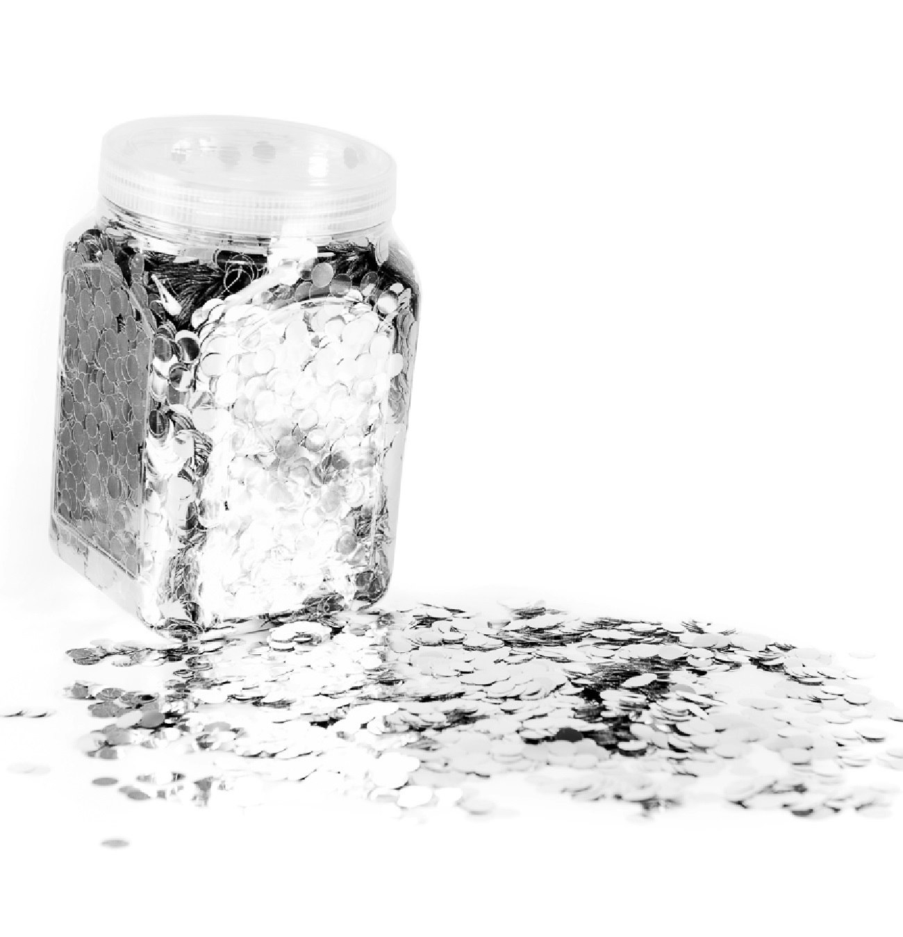 Ballongkonfetti Runda Silver