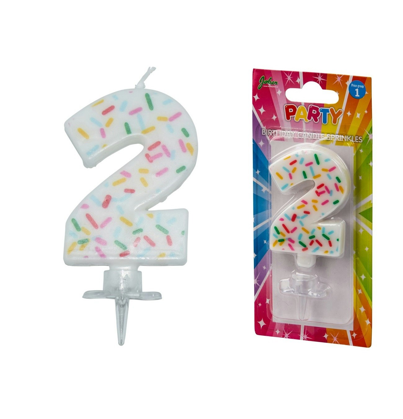 Tårtljus Siffra Sprinkles