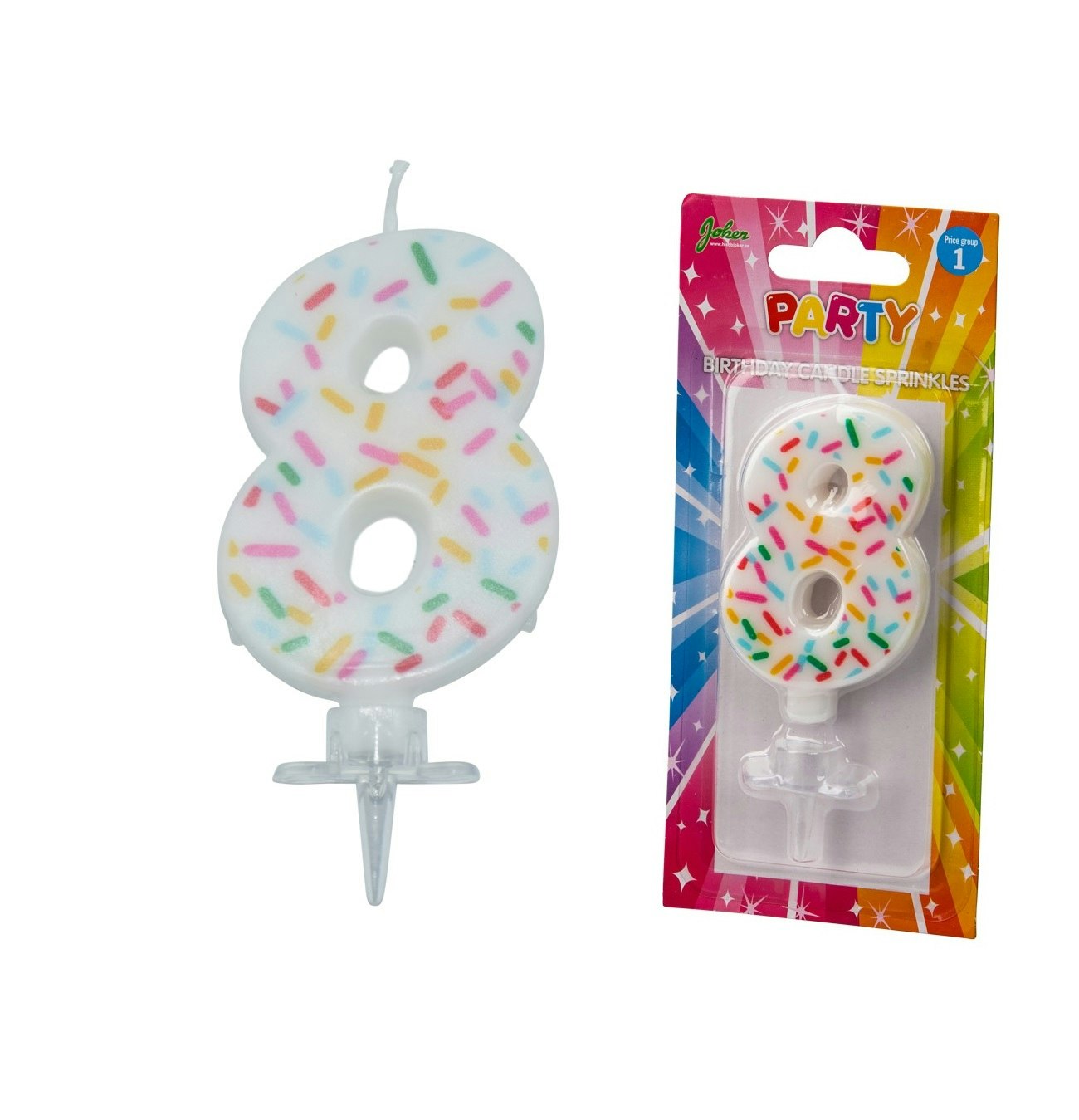 Tårtljus Siffra Sprinkles