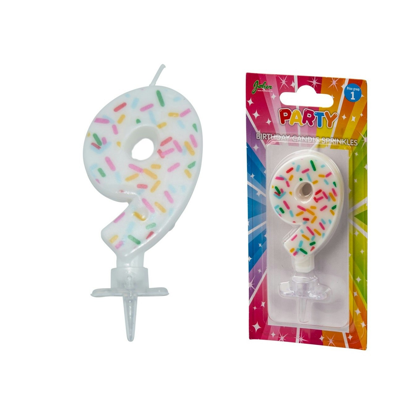 Tårtljus Siffra Sprinkles