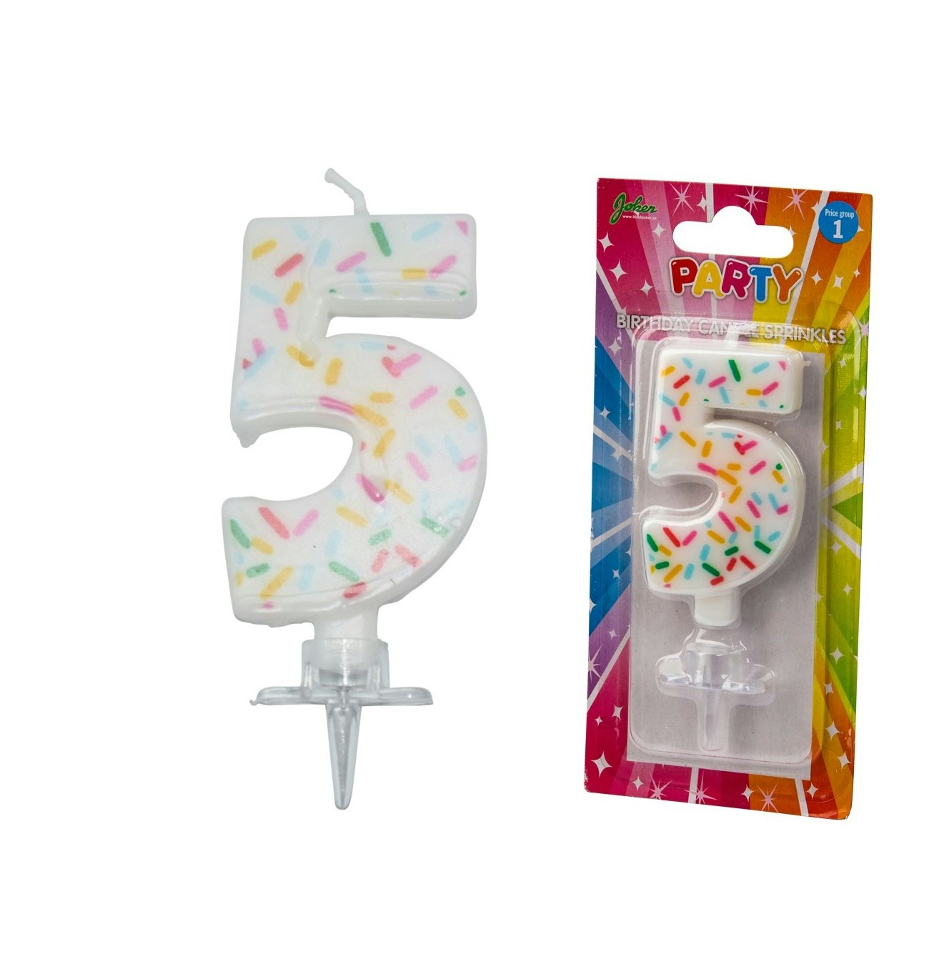 Tårtljus Siffra Sprinkles