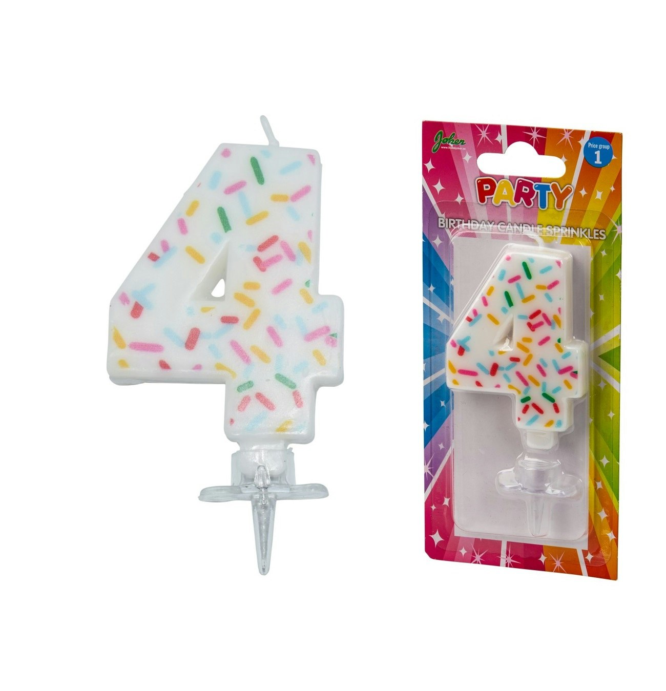 Tårtljus Siffra Sprinkles