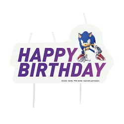 Tårtljus Happy Birthday med Sonic Figur