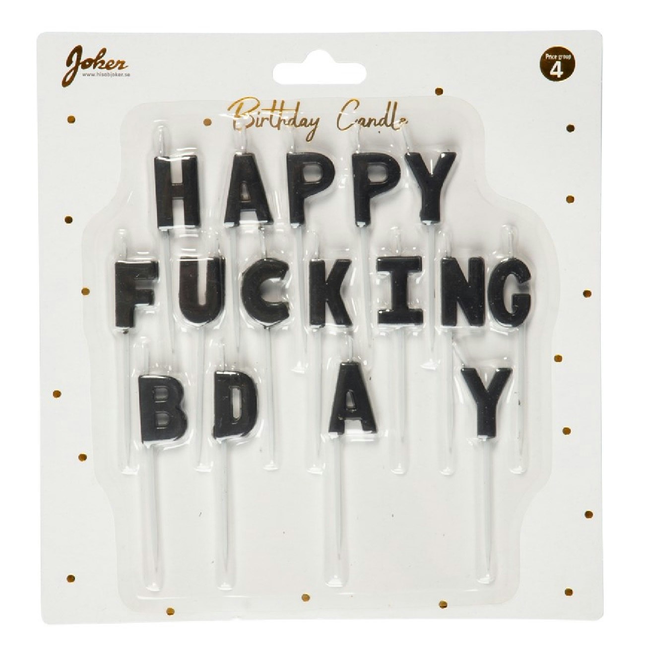 Tårtljus Happy Fucking B-Day