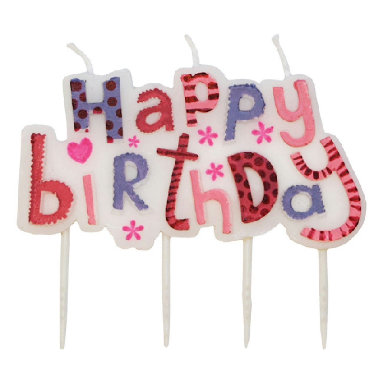Tårtljus Happy Birthday Toothpick Råsa